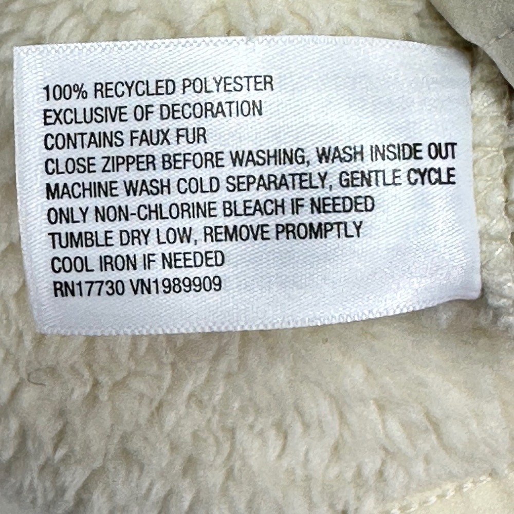 Goodfellow & Co Mens Cream Ultra-Soft Fleece Full Zip Sherpa Jacket Medium NEW - Picture 7 of 8